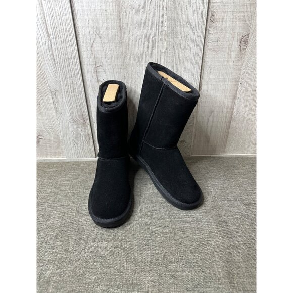 Aomais Shoes - Aomais Womens Size 7 Black Suede Mid Calf Lined Boots Winter